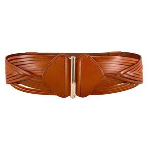 3113 Stretchy Wide Elastic Belt Braided Woven Elastic Vintage Full Grain